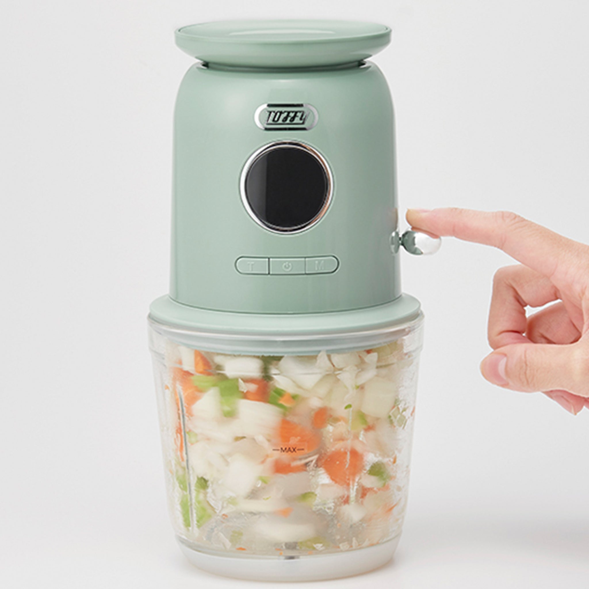 Toffy トフィー スケール付きマルチフードプロセッサー<充電式> ペールアクア