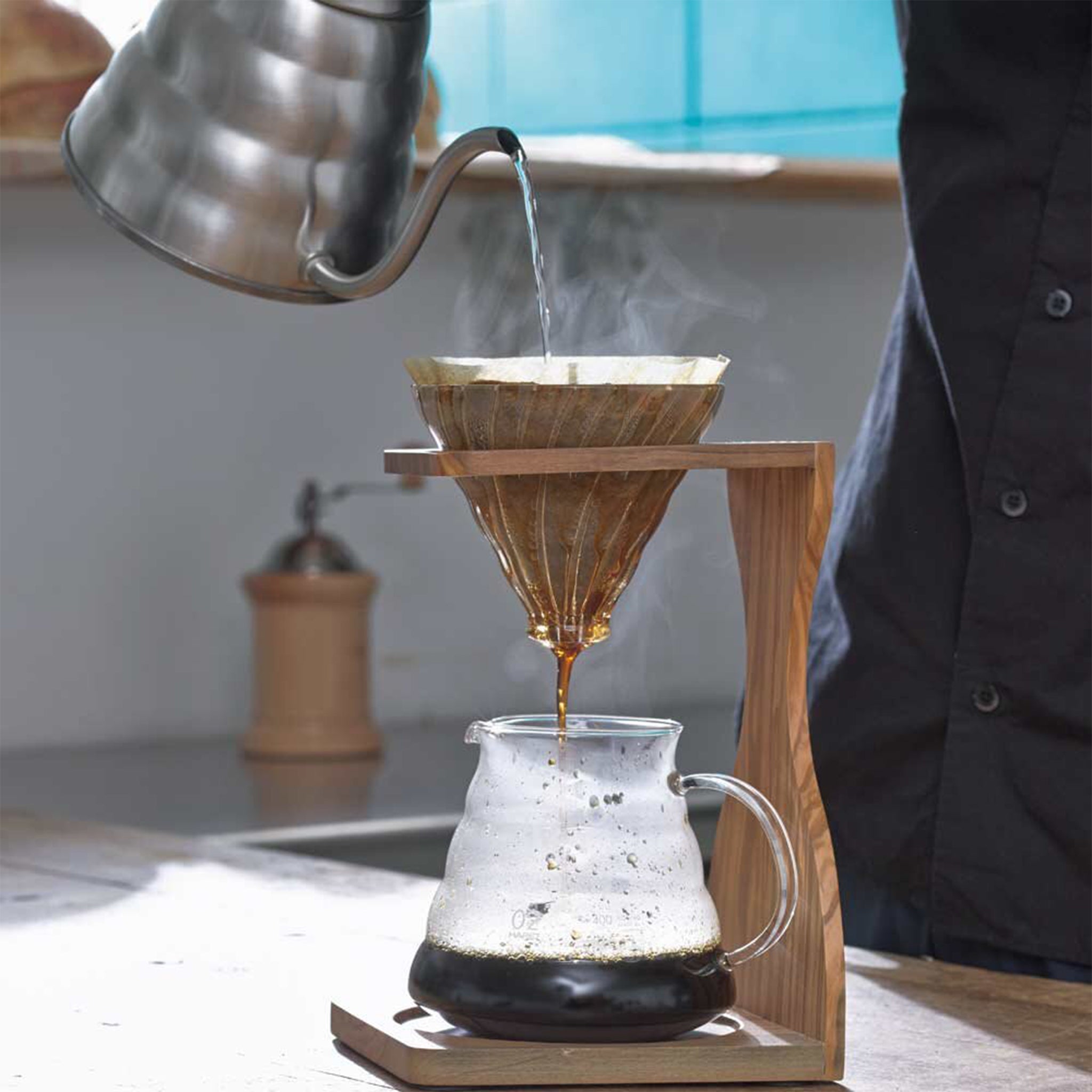 HARIO ハリオ V60 オリーブウッドスタンドセット
