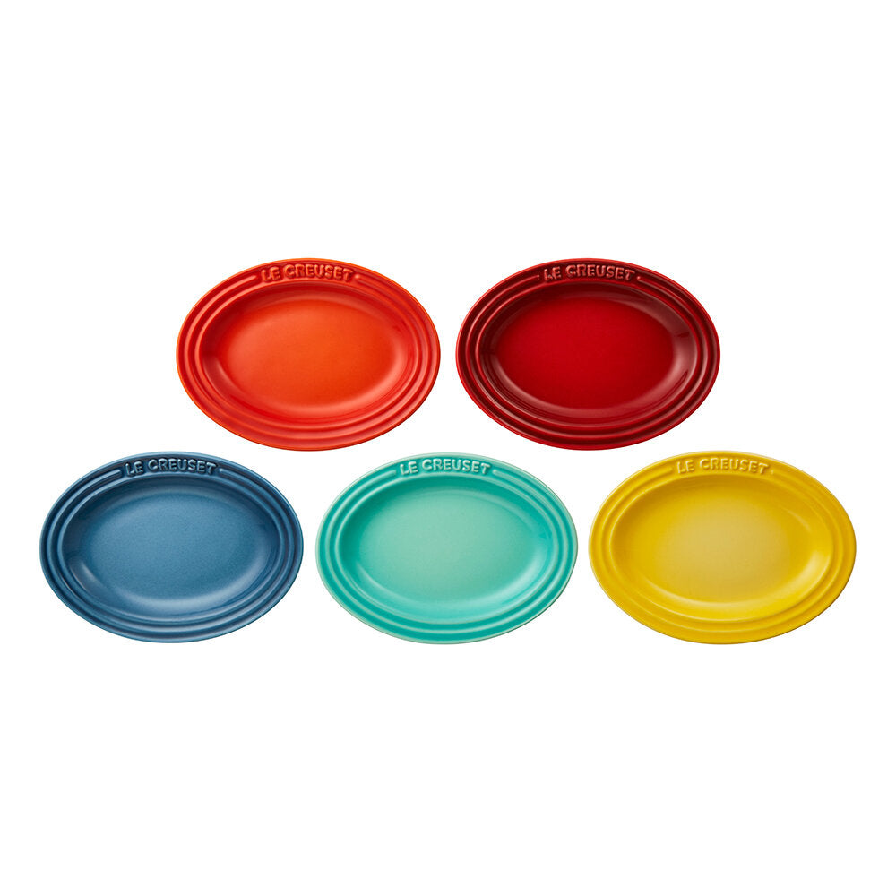 LE CREUSET ル・クルーゼ 2019 Simple Cooking ミニ・オーバル・プレート (5枚入り) レインボー