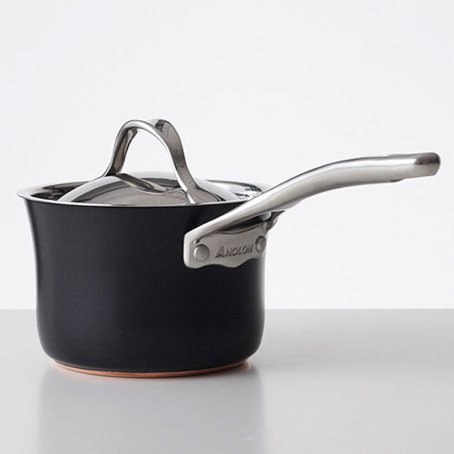 MEYER マイヤー アナロン ヌーヴェルカッパー ルクス 片手鍋16cm ブラック