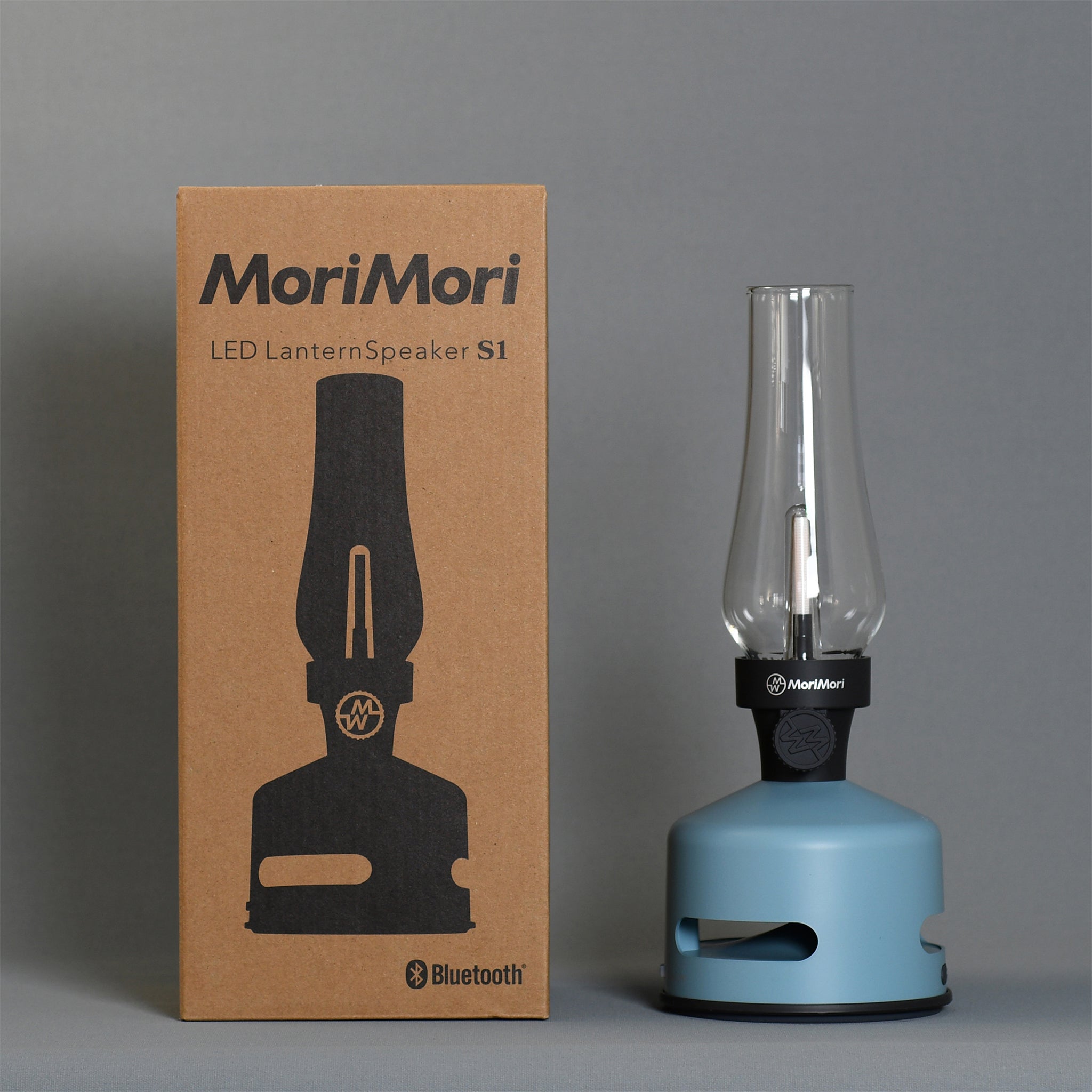 MoriMori LED ランタンスピーカー S1 PALE BREEZE グレイブルー FLS-2107-GB