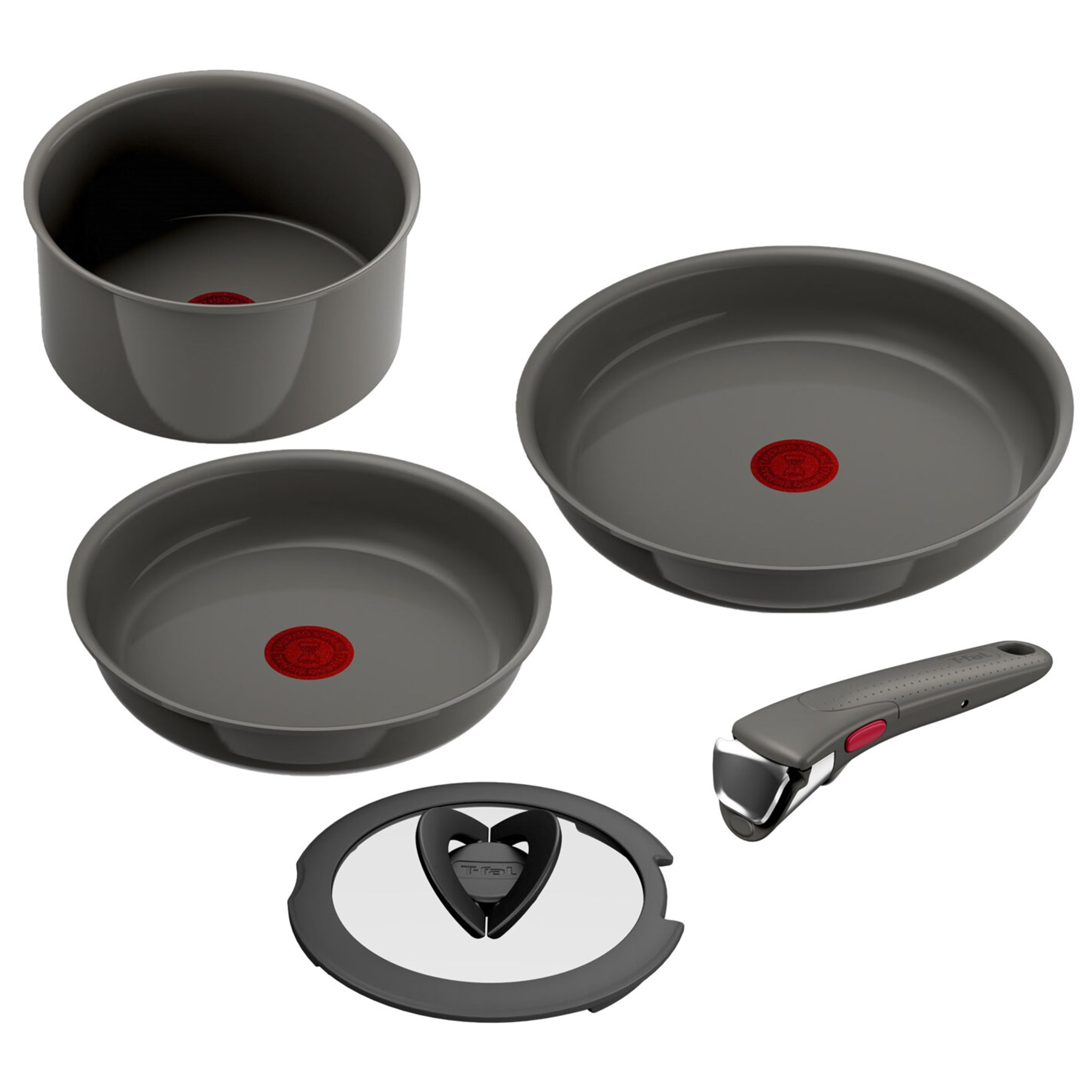 T-FAL ティファール インジニオ・ネオ IHセラミックグライド アースグレー セット5