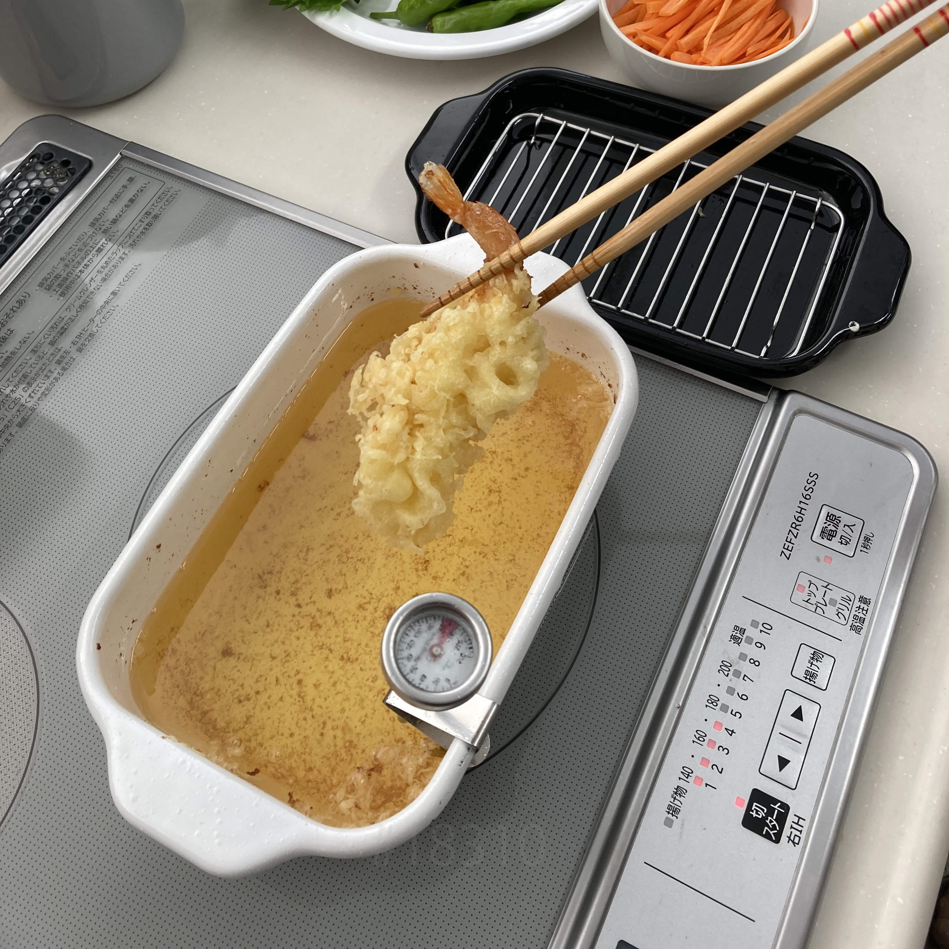 富士ホーロー 角型天ぷら鍋